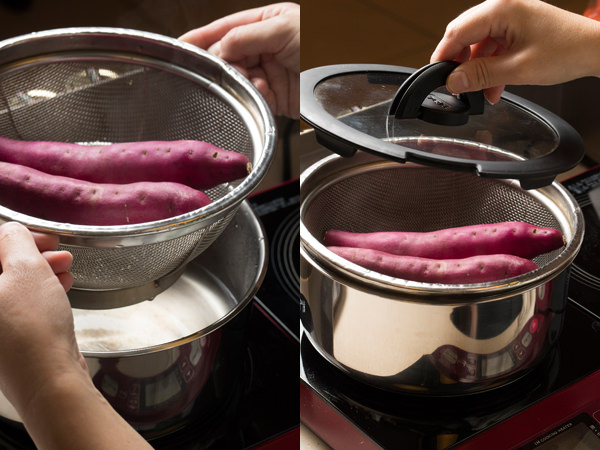 さつまいもの塩バター炒め