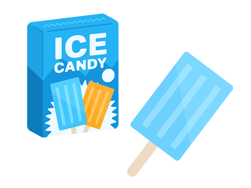 アイスキャンディーを食べる女の子のイラスト - 無料イラストのIMT 商用OK、加工OK