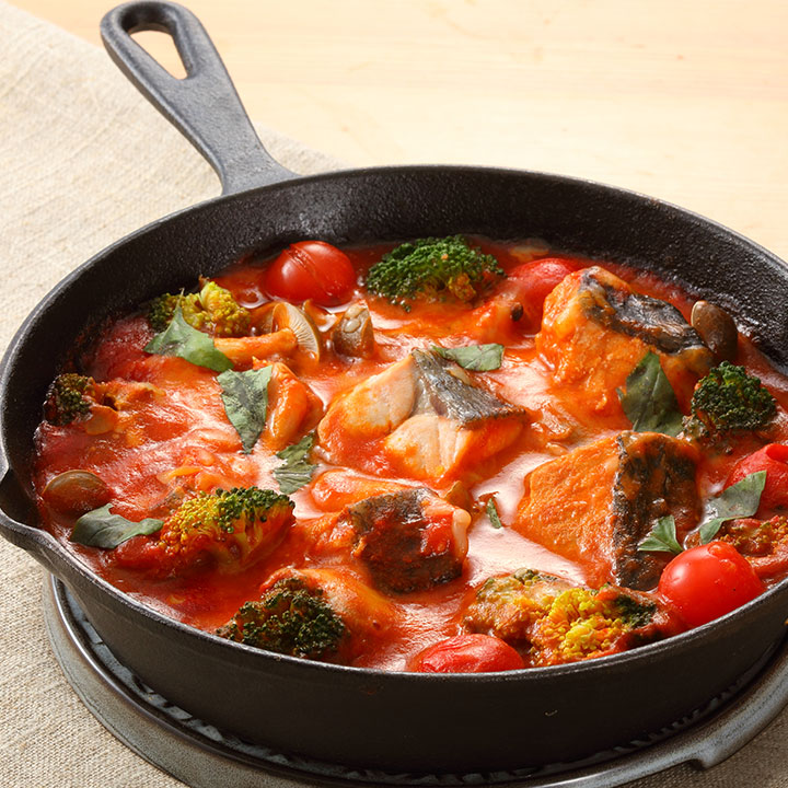 鮭とブロッコリーのチーズ焼き