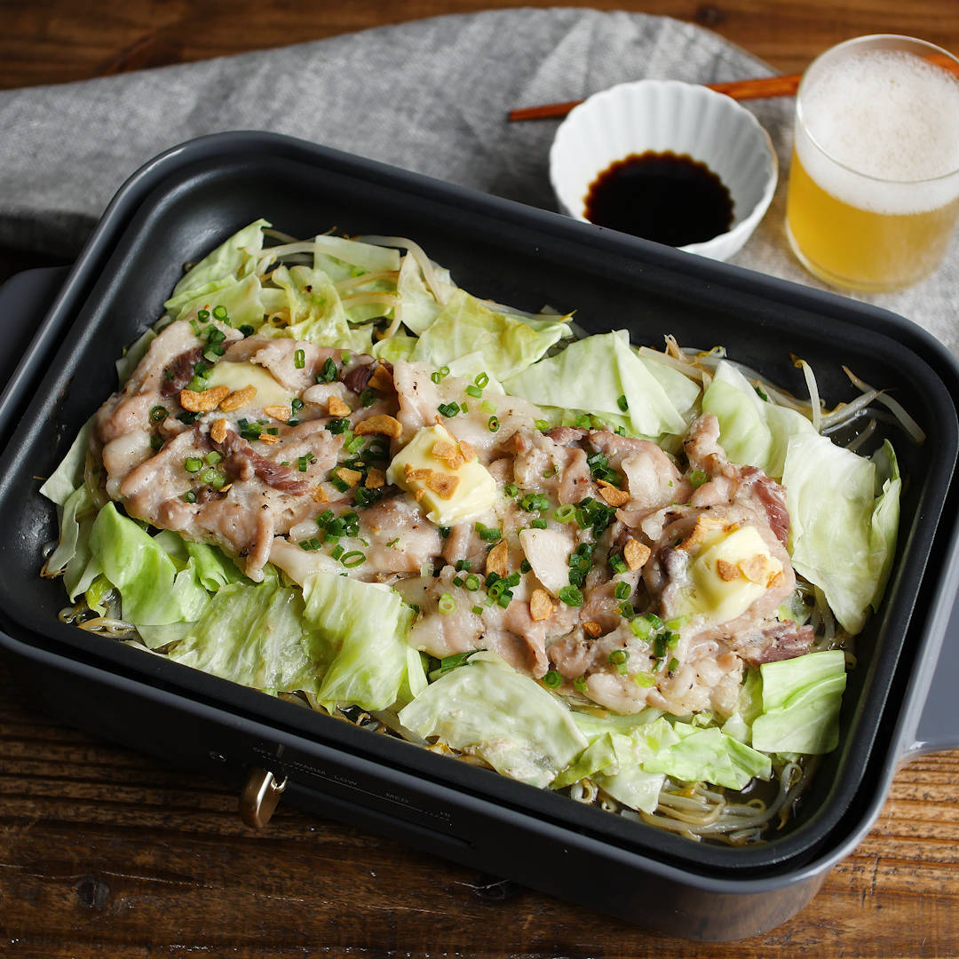 ホットプレートで、焼きしゃぶ