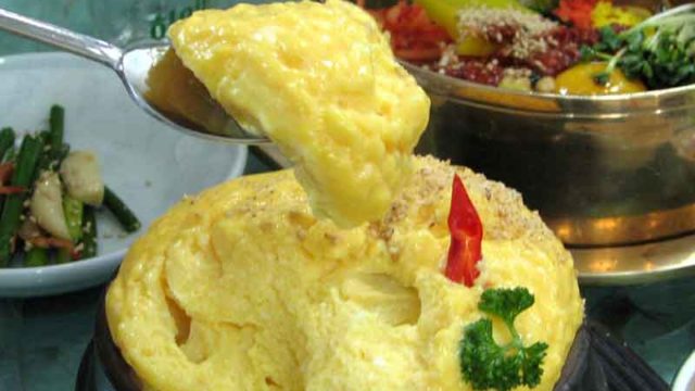 牡蠣とニラのケランチム 韓国茶碗蒸し