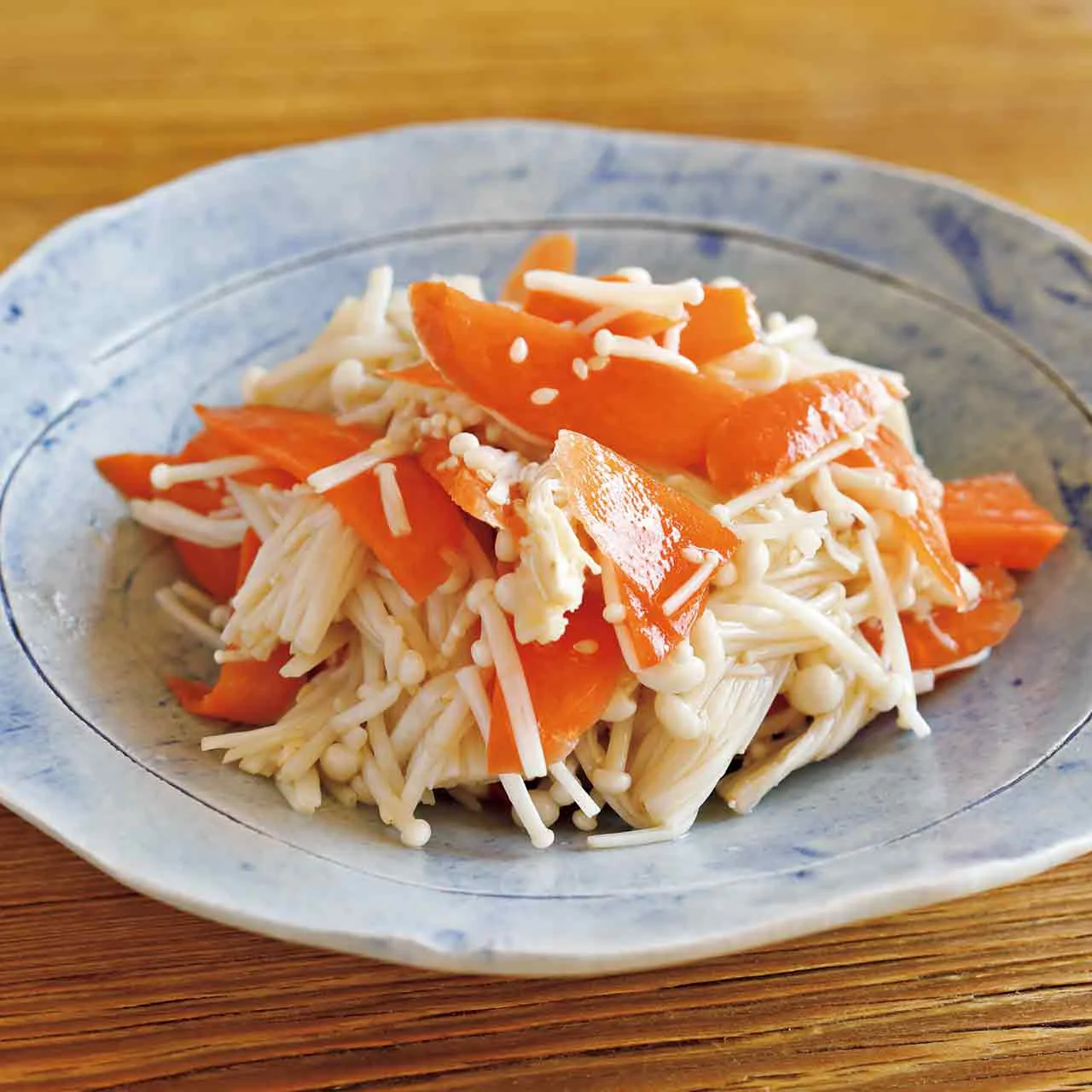 レンジでできるお手軽副菜！えのきのうま塩ナムル