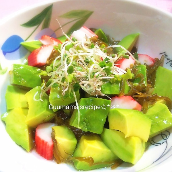 簡単♪おつまみ♪ぶっかけめかぶと納豆のごま和え