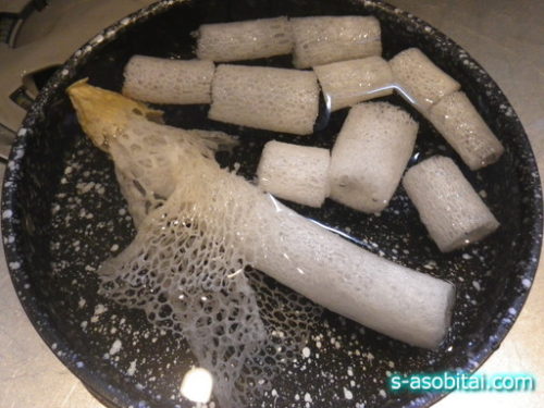 11 19 スッポンタケ食べてみた。とらのぱぱの日常