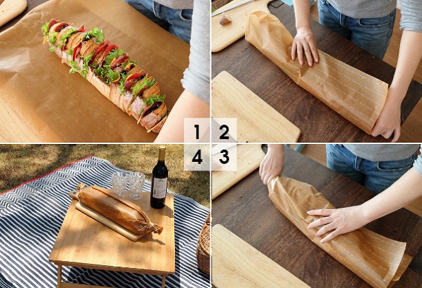 サンドイッチの包み方！クッキングシートを使えば簡単♪