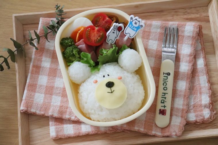 簡単！型抜きde仲良しクマさん弁当 ♪キャラ弁- なな＆もものキャラ弁日記 ２