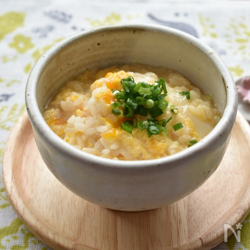 さっとできる♪ 白だしのたまご雑炊