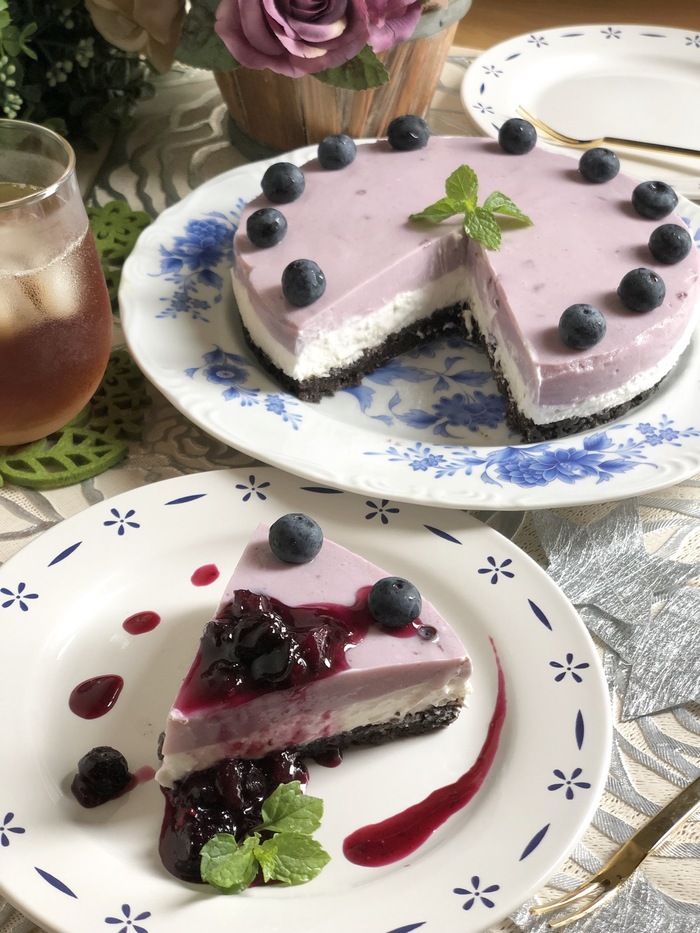 ブルーベリーとチーズのムース