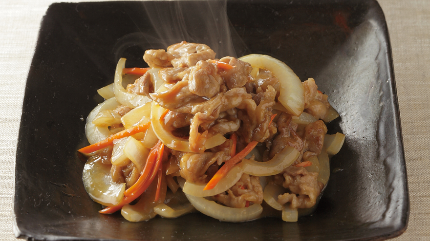 ほくほく♡豚バラと長芋のスタミナバターぽん酢炒め