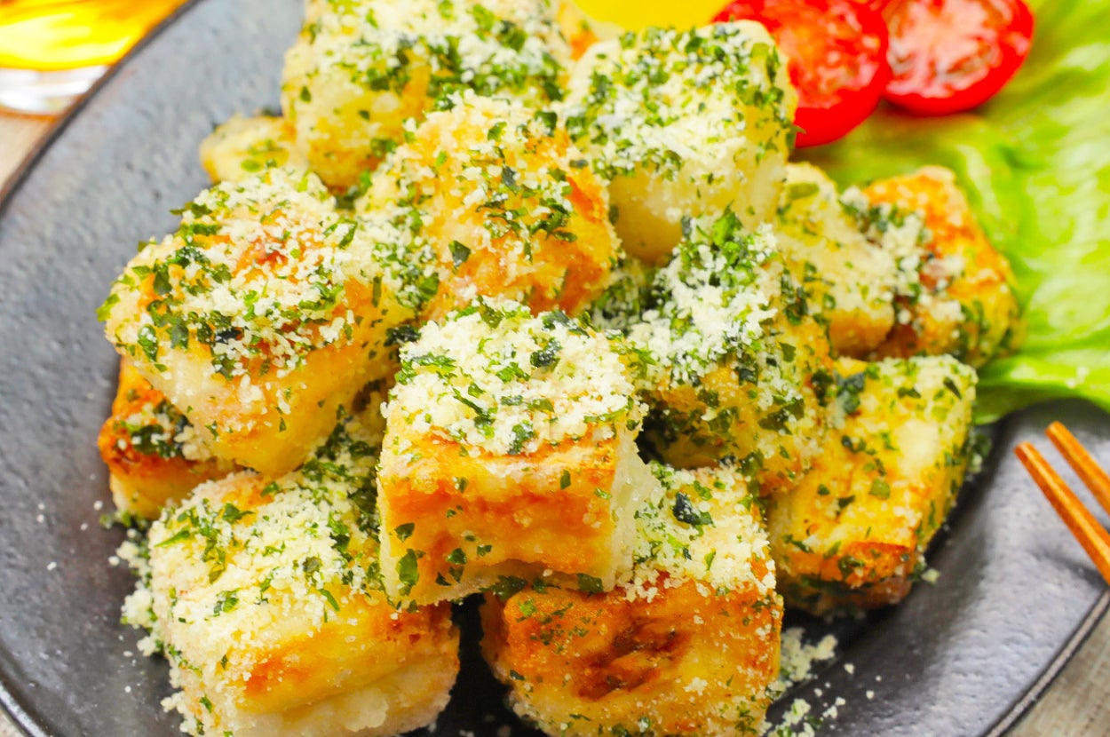 木綿豆腐のちぎりやっこ