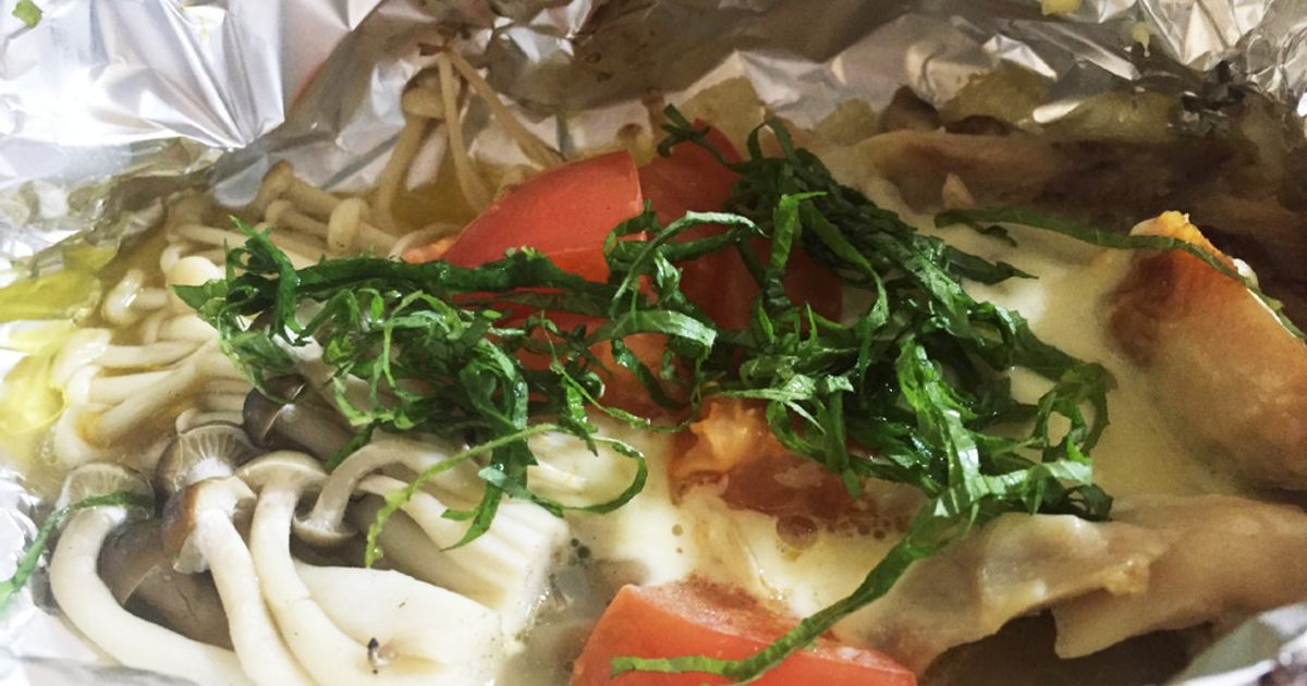 お手軽♪鶏むね肉のみそチーズホイル焼きクラシル