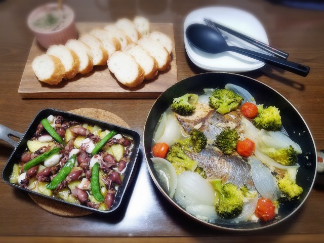 献立 おさぼりラッキーごはん&アヒージョの作り方とレシピ色々 : のんすけのおいしいくらし