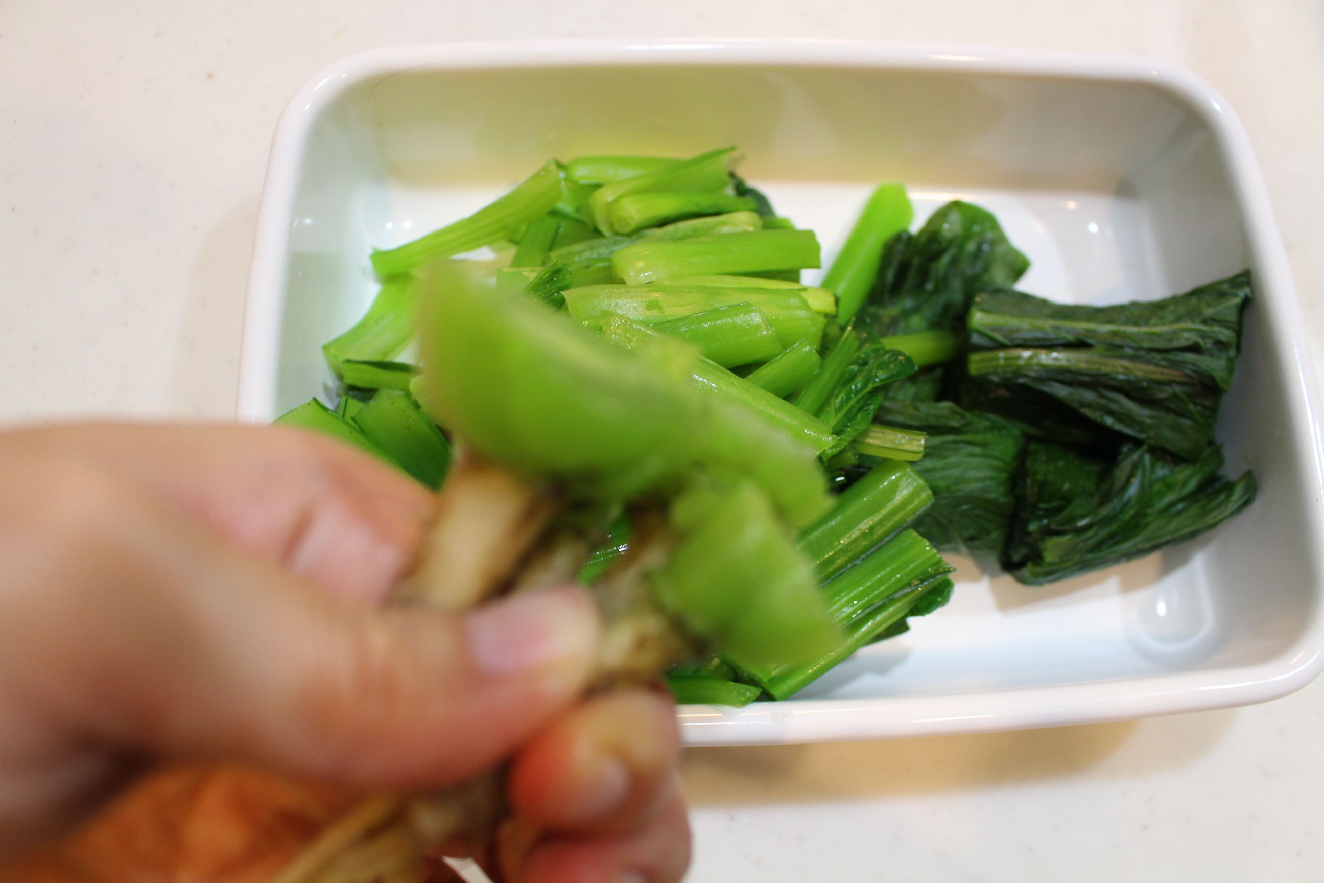 白だし×レンジで簡単調理！小松菜のおひたし 作り置きおかず