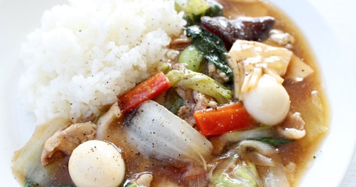 大根シャキシャキの中華丼