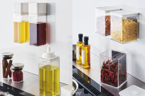 楽天市場 調味料入れ お店 家庭 キッチン用 ラック付き おしゃれ スパイス ガラス 塩砂糖入れ 調味料容器 調味料ボトル 調味料ケース 瓶 トレーセット : MDKSTORE楽天市場店