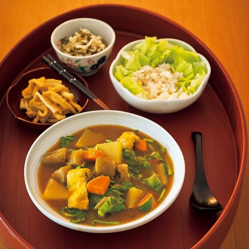 にらと油揚げのカレー炒め☆彡わたしのごはん☆Happy Days☆～Happyレシピ☆～毎日美味しい食卓を♪