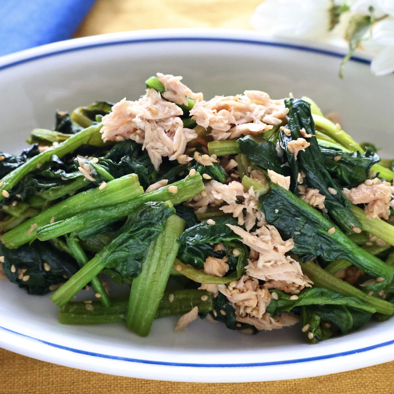 ホウレン草とツナのバターしょうゆ炒め 副菜