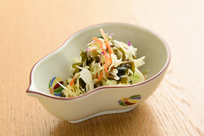 レンチン3分 キャベツとわかめのごま酢サラダ