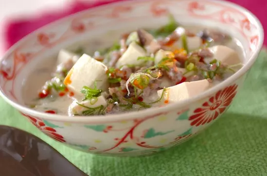 豆乳めんつゆのスープと万田酵素を加えた肉みそで そうめんの冷やし坦々麺風健康情報ブログ -万田発酵