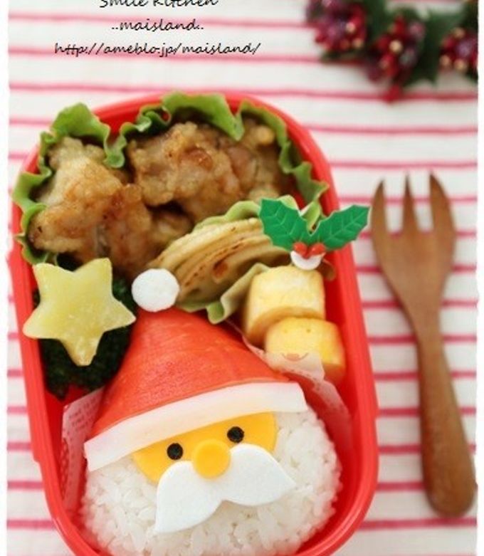 クリスマスキャラ弁＊サンタさんおにぎり