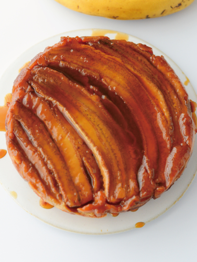 レシピ バナナアップサイドダウンケーキ : sweet+