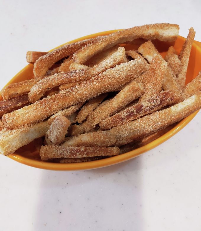 ノンオイルで パンの耳 ラスク今日のおやつ- さっさっさっと今日のおやつ