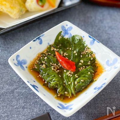 大葉の醤油漬け：大量消費向け常備菜 - かんれきクッキング