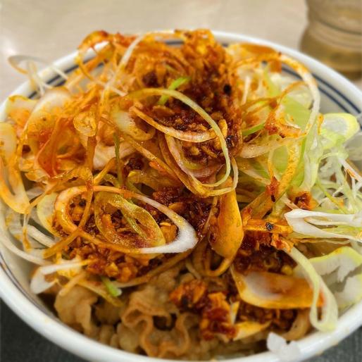 吉野家「ねぎラー油牛丼」シャキシャキザクザク食感がいい程よい辛さで食欲増進: バイク好きペケの気ままにブログ