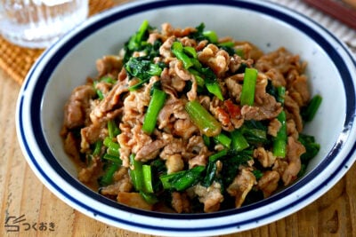 小松菜とひき肉 ミンチ の春雨炒め煮 人気の春雨メニュー