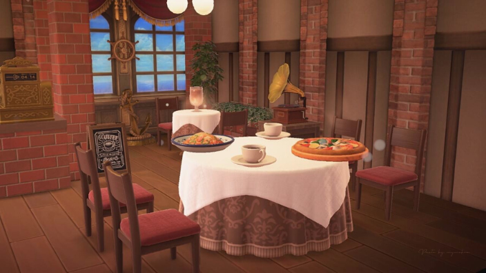 あつ森 おしゃれでちいさな料理屋さんのレイアウト - いつもの暮らしをちょっと良くする