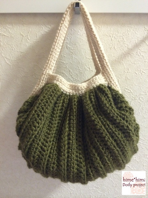 一緒に編もう！ 100均糸のぷっくりお花モチーフバッグ🌼の編み方