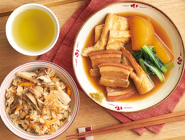 豚角煮が余ったら♪絶品炊き込みご飯☆