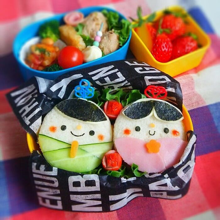 ひな祭りキャラ弁☆お雛様おにぎり♪