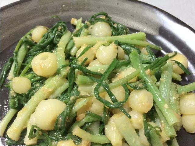 野蒜の酢味噌和え＆天ぷら