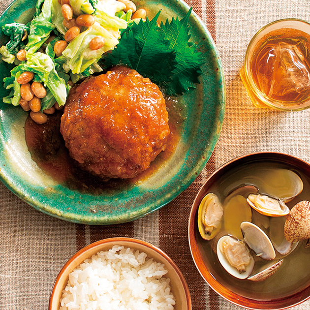 てっちゃんちのおいしい献立: 和風おろしハンバーグと絶品の枝豆＆梨