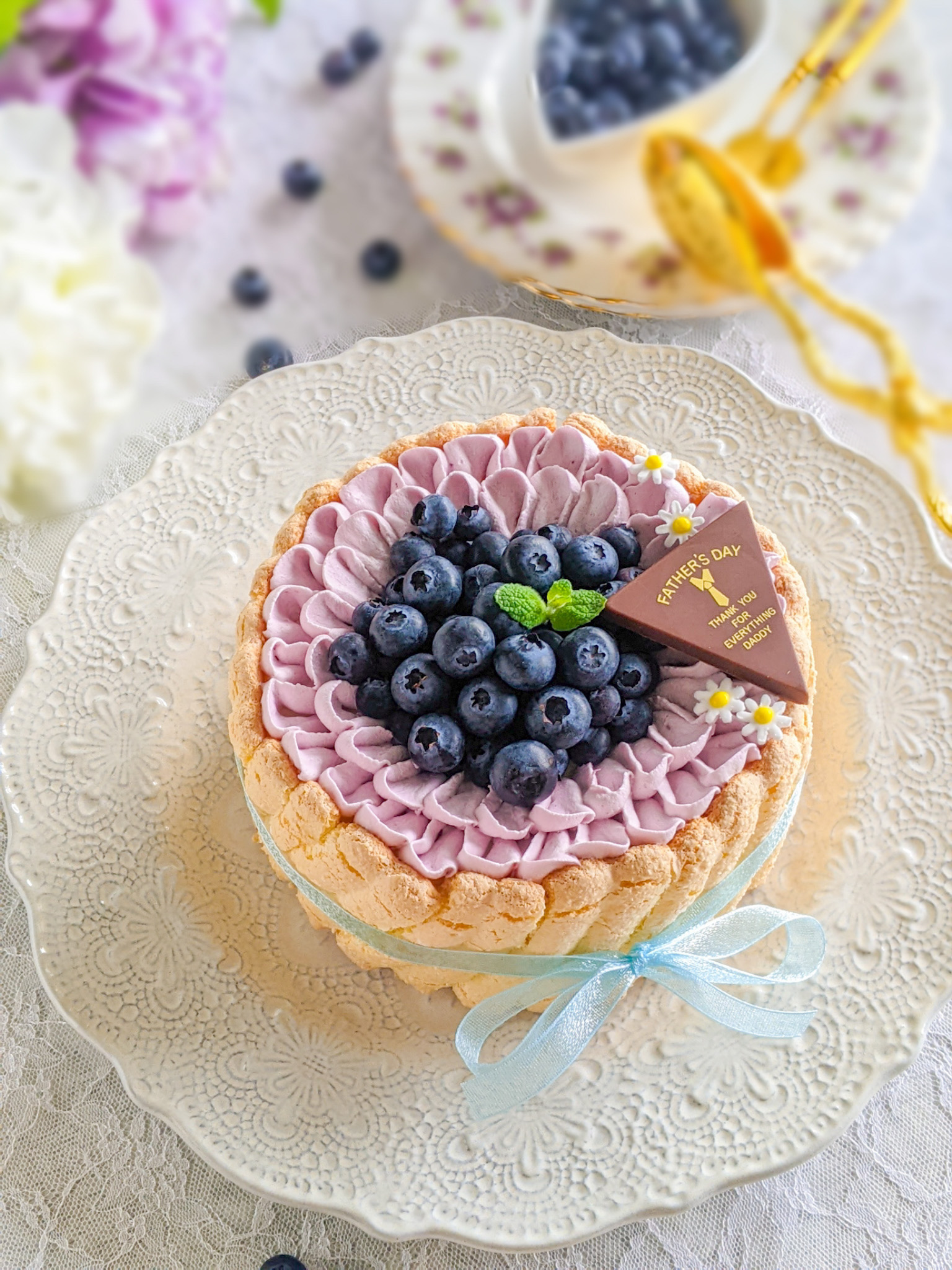 ２層のレアチーズケーキ