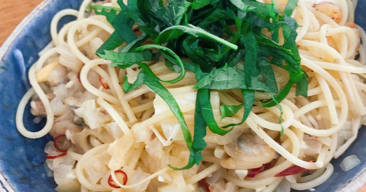 レシピ ワンパンでうま味しみしみ♬和風シーフードパスタ♬ - しにゃごはん blog