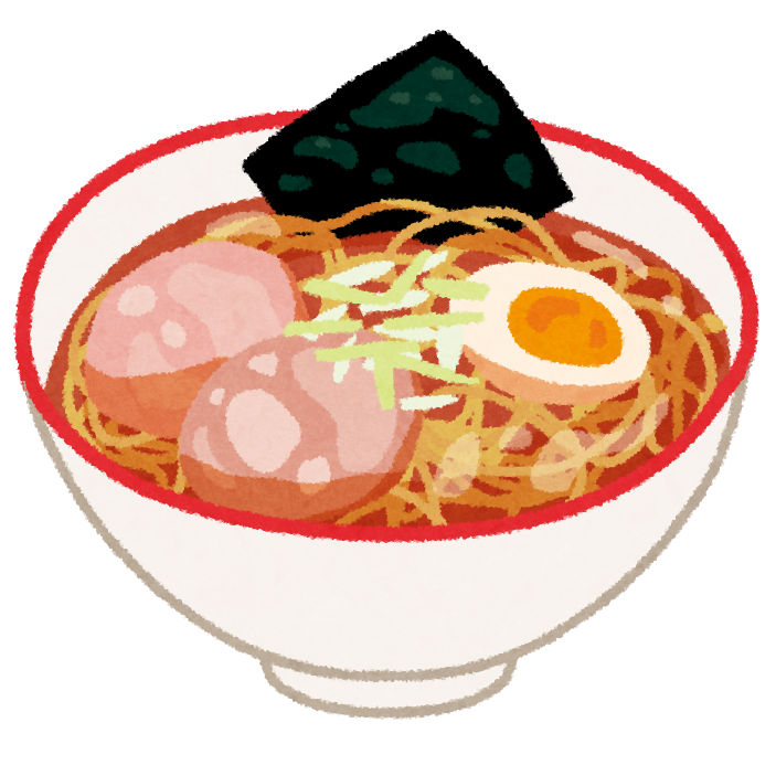 醤油ラーメン無料イラスト＆かわいいフリー素材集 ねこ画伯コハクちゃん