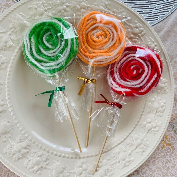 毛糸deリリアンで作るロリポップ＊試行錯誤編 - miagolare