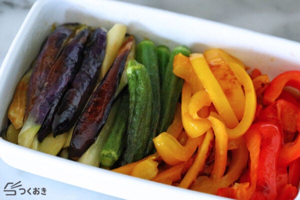 1皿48Kcal ナスとオクラとネギの焼き浸し今日も楽して♨︎ごくらくキッチン♪