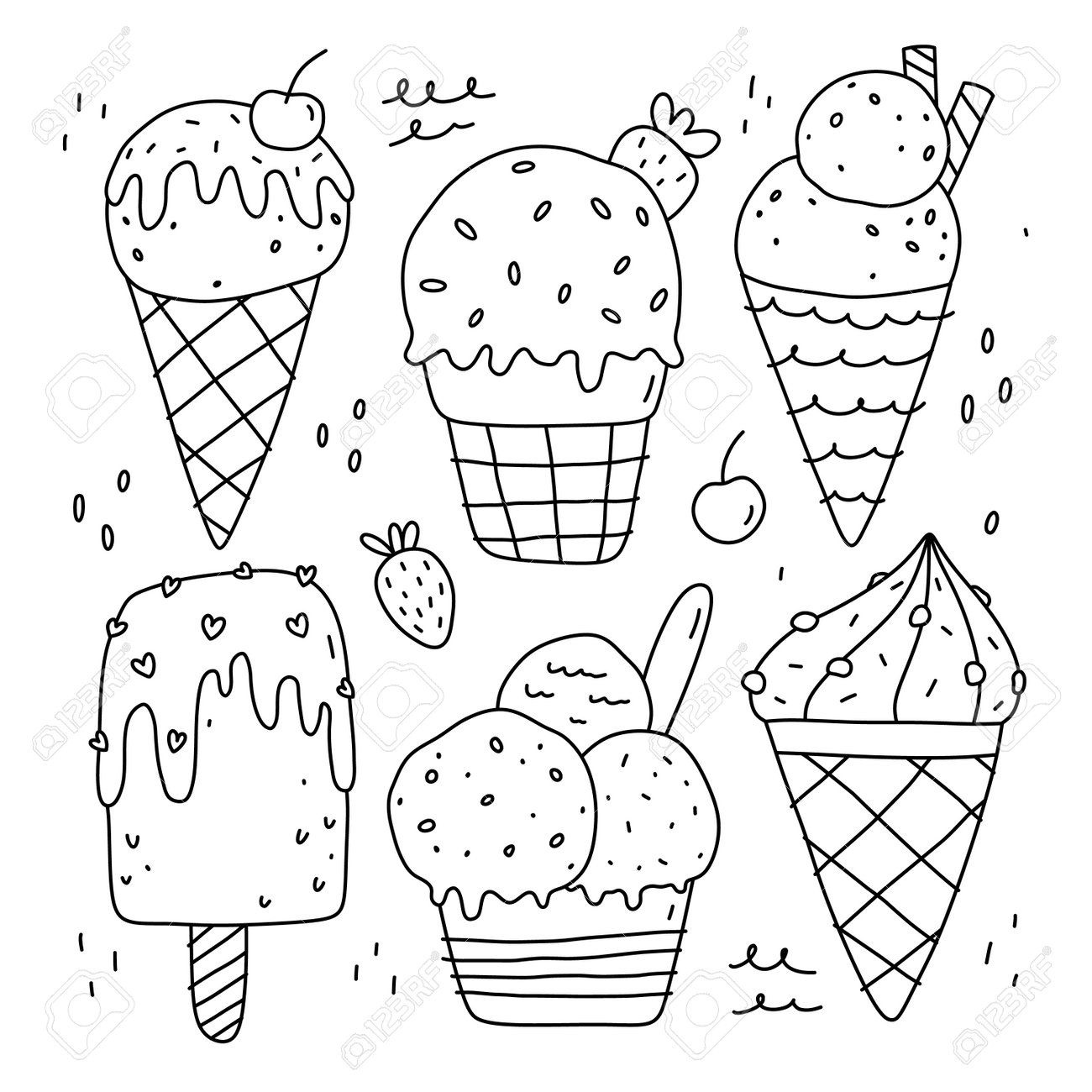 ソフトクリーム22：イラスト無料