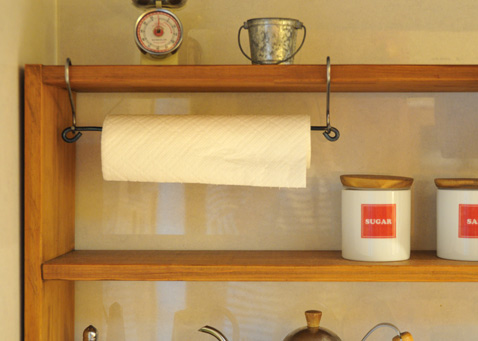 片手で切れるキッチンペーパーホルダーアンテーク調着色タイプiichi 日々の暮らしを心地よくするハンドメイドやアンティークのマーケットプレイス