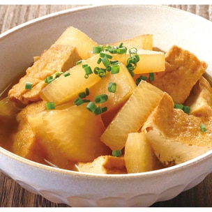 サバ缶と厚揚げのチーズ焼き カレーマヨ風味