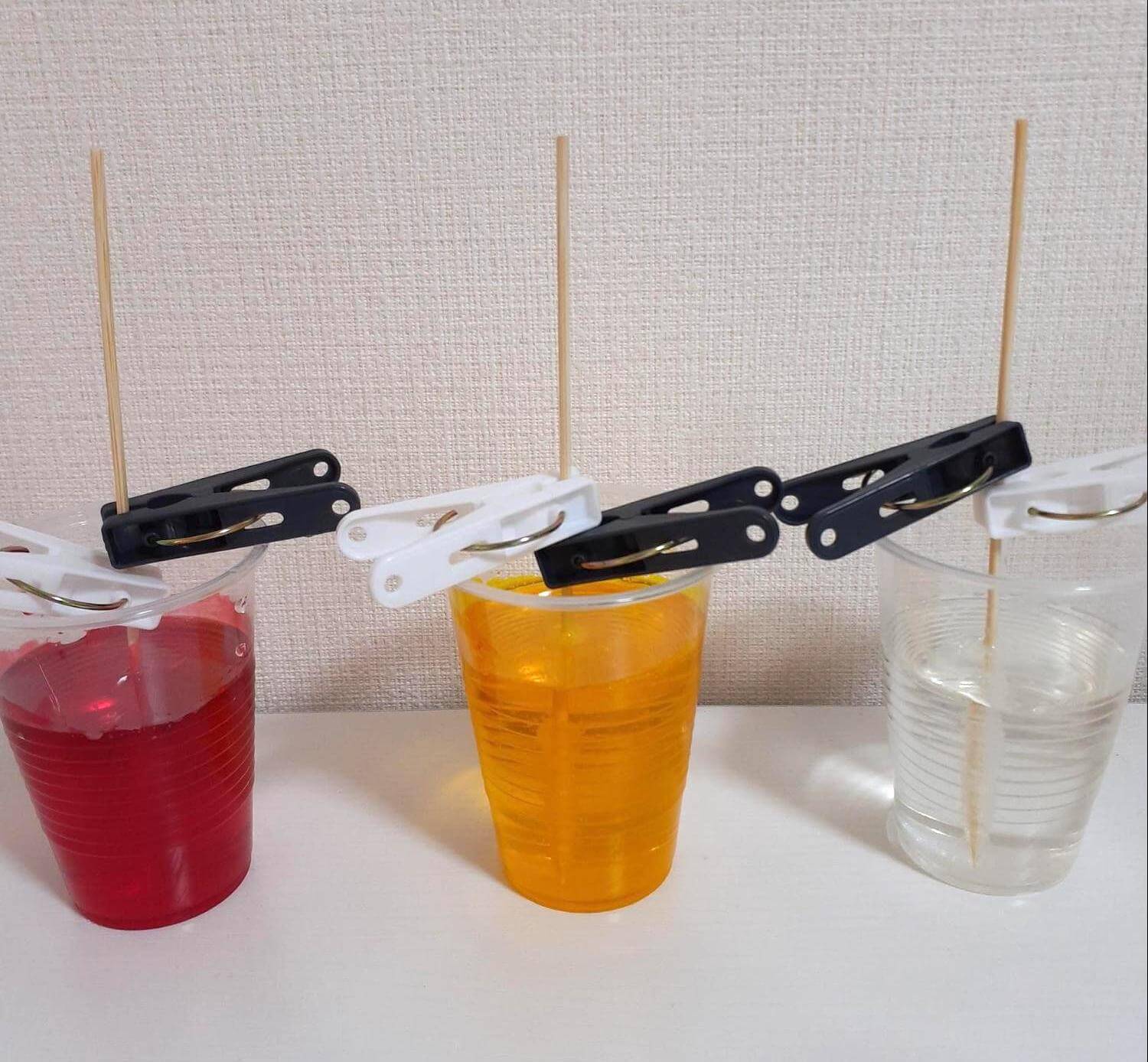 お砂糖で作るクリスタル 2 吊るして楽しむ。晴れたらいいね。のおうちラボ 今日も楽しくサイエンス♪