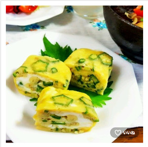 オクラとツナ入り卵焼き＊お弁当に◎レシピサイトNadia