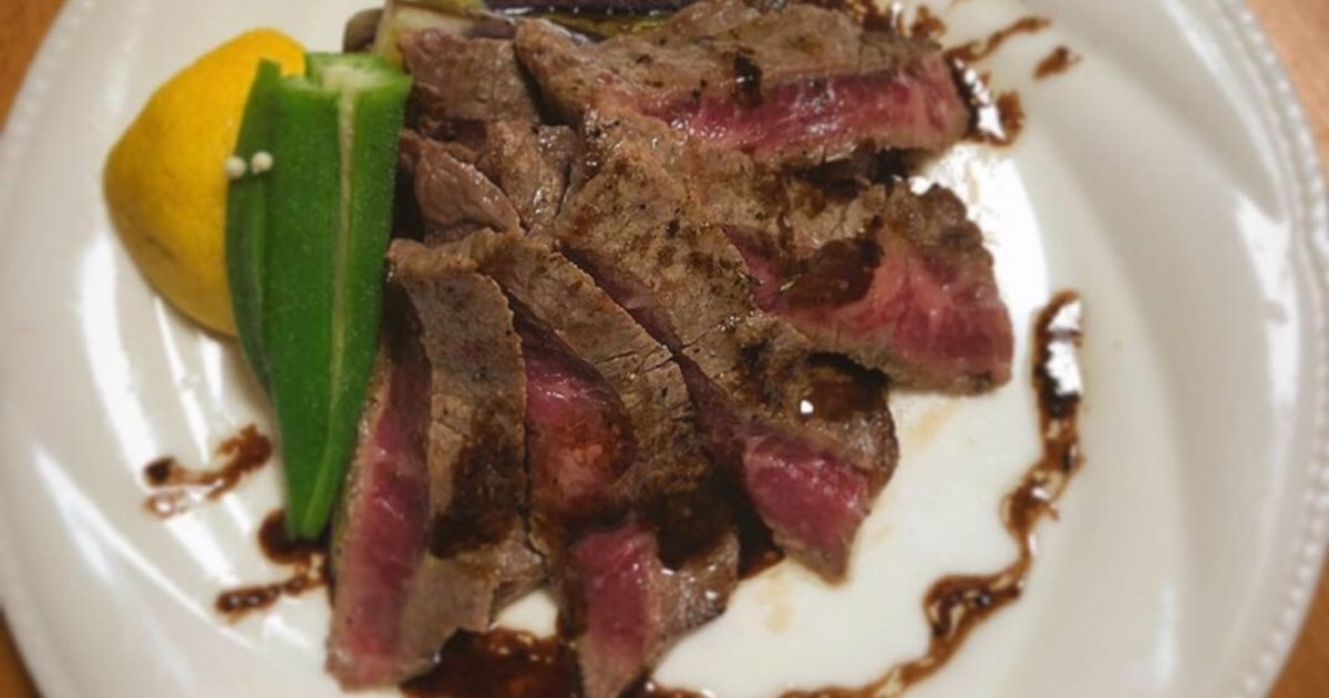 牛肉のタリアータ、マデラワインとバルサミコ酢ソース : キムチ屋修行の道