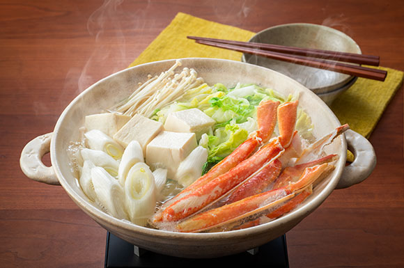 北海道気分で♪ カニ鍋