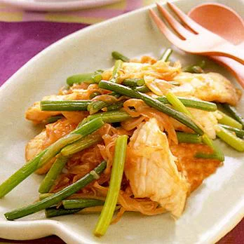 いかとにんにくの芽のシンプル炒め♪