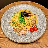 彩り豊か♪ スナップエンドウの豚バラ卵とじ