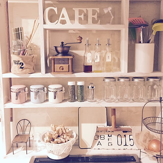 棚 ドリンクバー風 お茶セット 紅茶収納 狭い部屋 などのインテリア実例 - 2019-02-01 17:41:56RoomClip ルームクリップ